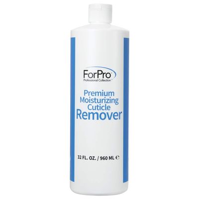 ForPro Professional Collection Premium Moisturizing Cuticle Remover, Softens and Hydrates Cuticles for Easy Removal, Includes Glycerin and Mineral Oil, 32 Oz.