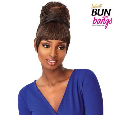 Sensationnel PREMIUM SYNTHETIC HAIR INSTANT BUN WITH BANGS - ADA (1B)