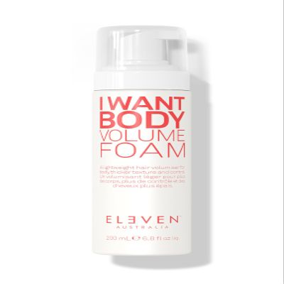 ELEVEN AUSTRALIA I Want Body Volume Foam - Lightweight Mousse for Hair Styling, For Women & Men, Adds Volume, Lift, & Texture, Ideal for Fine to Medium Hair Types - 6.8 fl oz