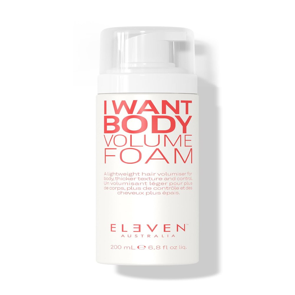 ELEVEN AUSTRALIA I Want Body Volume Foam - Lightweight Mousse for Hair Styling, For Women & Men, Adds Volume, Lift, & Texture, Ideal for Fine to Medium Hair Types - 6.8 fl oz
