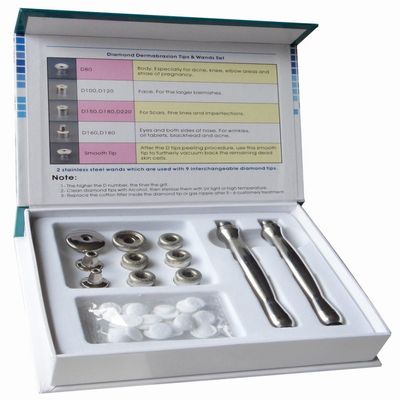 REPLACEMENT DIAMOND MICRODERMABRASION TIPS & WANDS W/COTTON FILTER, GLASS TUBE (W/GLASS TUBE COMPLETE SET)