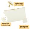Aspire 6-Pack Canvas Makeup Bags, Blank Cotton Zipper Bags for DIY Craft, 7-3/4 x 4-1/2 Inch (Natural Bag Gold Zipper) view 3