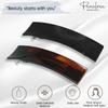 Parcelona French Rectangle Extra Large Set of 2 Tortoise Shell Brown and Black Hair Clips Barrettes Hair Grip for Women and Girls for Thick Hair view 2