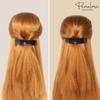 Parcelona French Rectangle Extra Large Set of 2 Tortoise Shell Brown and Black Hair Clips Barrettes Hair Grip for Women and Girls for Thick Hair view 3