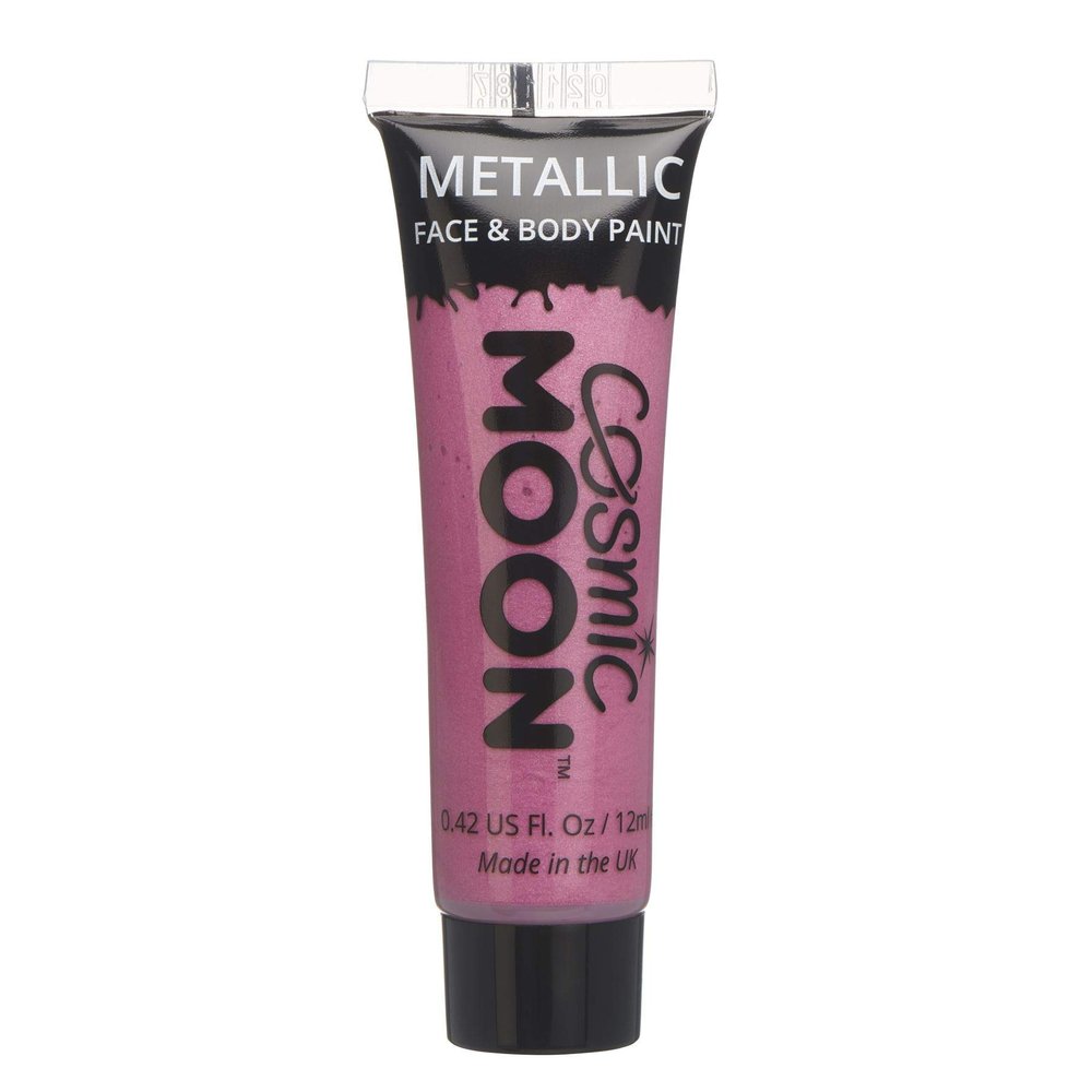 Cosmic Moon - Metallic Face Paint makeup for the Face & Body - 0.40fl oz - Create mesmerising metallic face paint designs! - Pink