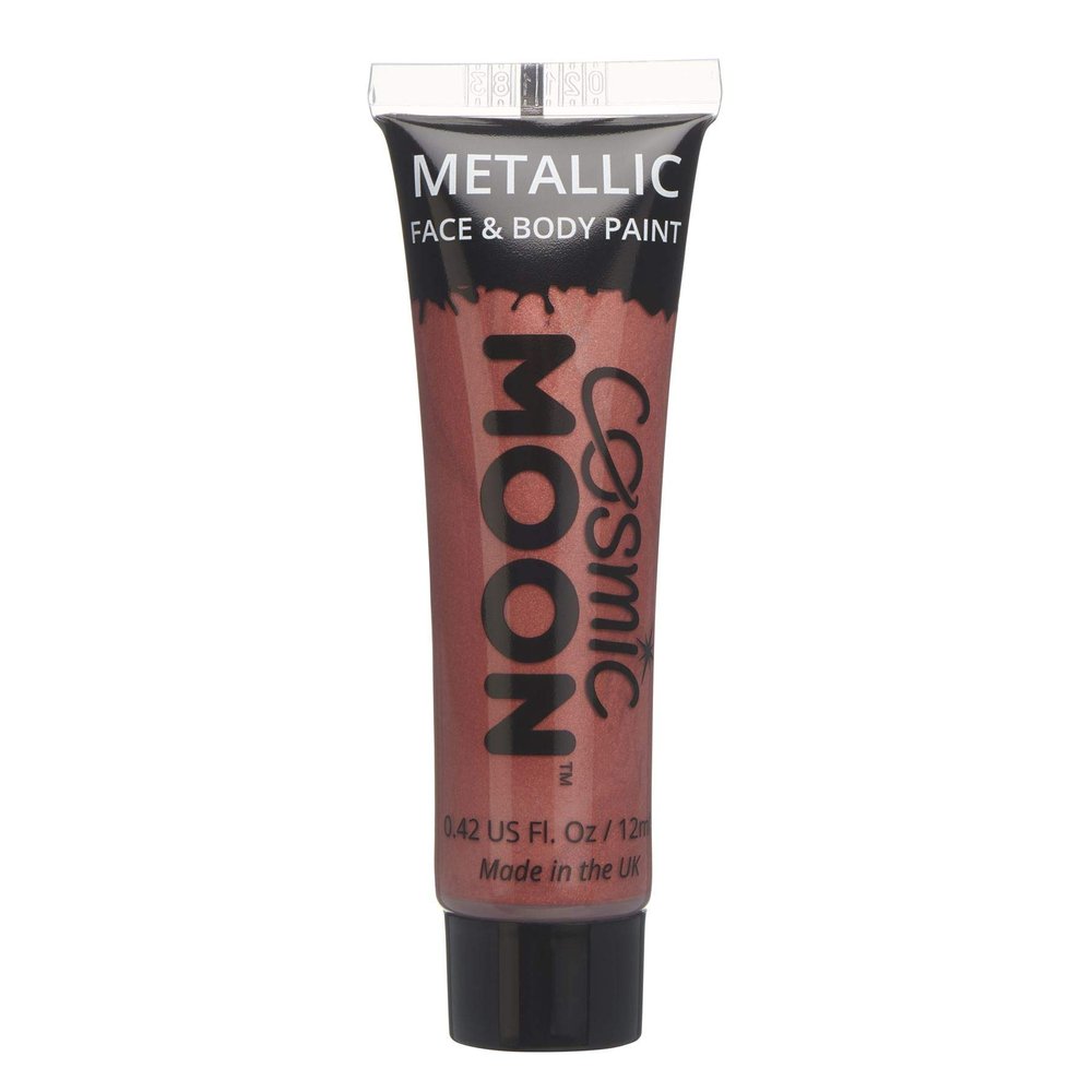 Cosmic Moon - Metallic Face Paint makeup for the Face & Body - 0.40fl oz - Create mesmerising metallic face paint designs! - Red