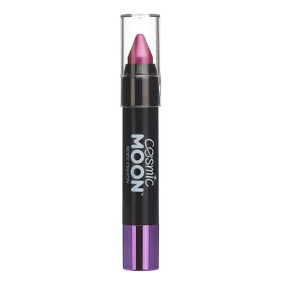 Cosmic Moon - Metallic Face Paint Stick/Body Crayon makeup for the Face & Body - 0.12oz - Easily create metallic designs like a pro! - Pink