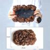 Aimeely Women Messy Curly Hair Extensions Short Synthetic Hair Chignon Hairpieces Light Brown view 4