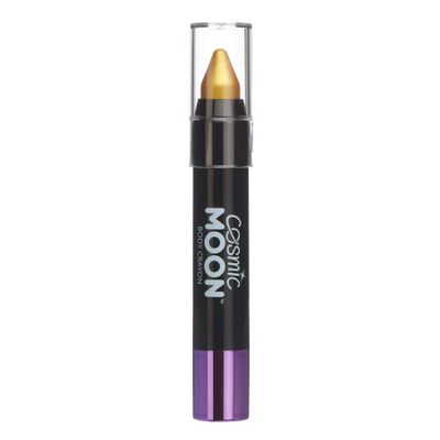 Cosmic Moon - Metallic Face Paint Stick/Body Crayon makeup for the Face & Body - 0.12oz - Easily create metallic designs like a pro! - Gold