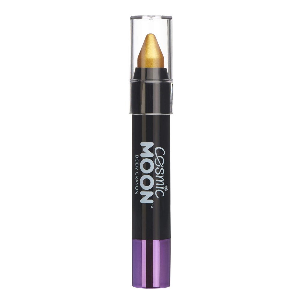 Cosmic Moon - Metallic Face Paint Stick/Body Crayon makeup for the Face & Body - 0.12oz - Easily create metallic designs like a pro! - Gold