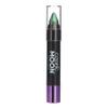 Cosmic Moon - Metallic Face Paint Stick/Body Crayon makeup for the Face & Body - 0.12oz - Easily create metallic designs like a pro! - Green view 1