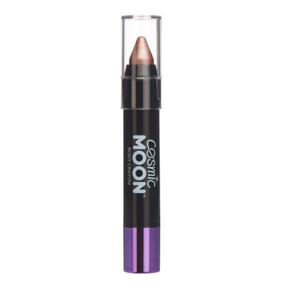 Cosmic Moon - Metallic Face Paint Stick/Body Crayon makeup for the Face & Body - 0.12oz - Easily create metallic designs like a pro! - Rose Gold
