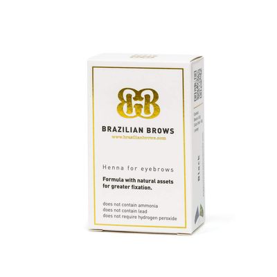 Brazilian Brows Eyebrow Henna Pack & Tinting Kit Dark Chestnut
