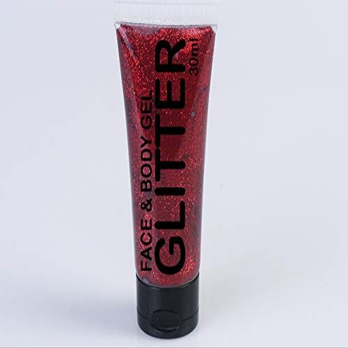 Glitter Gel Tube red 30 ml
