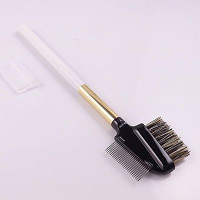 B Blesiya Steel Eyebrow Eyelash Dual-Comb Extension Brush Metal Comb