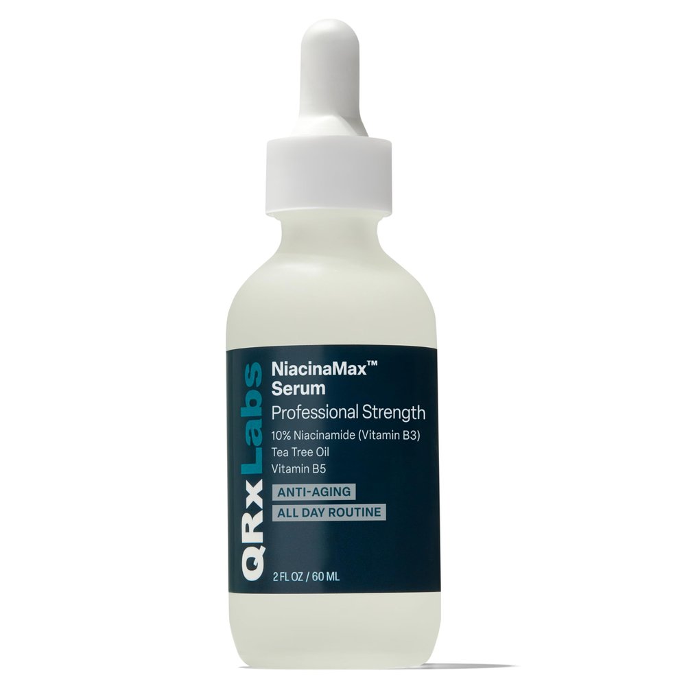 NiacinaMax Serum with 10% Niacinamide (Vitamin B3), Tea Tree Oil, Calendula Extract, Allantoin and Vit. B5 & E  Enhanced Dermal Penetration  Shrinks Pores & Reduces Blemishes on Skin  2 oz / 60 ml
