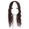 Human Hair Toppers with Clips in, Hand Tied Curly Forehead Topper Hairpieces for Thinning Hair, 5.5"x 6" Silk Base (8" Brown) view 2