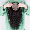 Human Hair Toppers with Clips in, Hand Tied Curly Forehead Topper Hairpieces for Thinning Hair, 5.5"x 6" Silk Base (8" Brown) view 4