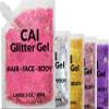 Face, Body & Hair Glitter Gel  Halloween Glitter for Kids and Women  3 Oz Cosmetic-Grade Gel w/Moon & Stars for Festivals & Halloween Party, Easy Apply & Wash Off - Unicorn 5Pack view 1