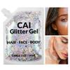 Face, Body & Hair Glitter Gel  Halloween Glitter for Kids and Women  3 Oz Cosmetic-Grade Gel w/Moon & Stars for Festivals & Halloween Party, Easy Apply & Wash Off - Unicorn 5Pack view 2