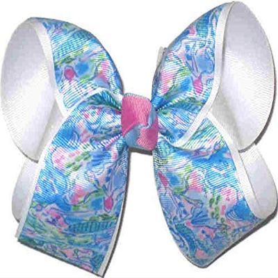 OV-2582L Large Lilly Mermaids Double Layer Bow