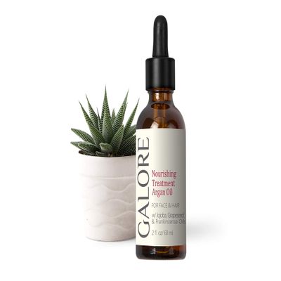 Argan Oil for Hair & Body - Hair Serum for Frizz Control & Hair Growth - Moisturizing Hair Treatment for Dry and Damaged Hair - Pure Argan Oil with Vitamin E for Smooth Skin and Face - GALORE Naturals