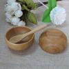 1 Set Cute Small Facial Skin Care Mask Bowl with Mini Spoon Eco Enviroment Material Facemask Mixing Tool for Lady Women DIY Makeup in Home Use Color Natural view 2