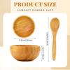 1 Set Cute Small Facial Skin Care Mask Bowl with Mini Spoon Eco Enviroment Material Facemask Mixing Tool for Lady Women DIY Makeup in Home Use Color Natural view 3