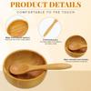 1 Set Cute Small Facial Skin Care Mask Bowl with Mini Spoon Eco Enviroment Material Facemask Mixing Tool for Lady Women DIY Makeup in Home Use Color Natural view 4