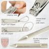 3 Swords Germany  brand quality 8 piece manicure pedicure grooming kit set for professional nail care with synthetic leather case ostrich cognac - Made in Germany view 3