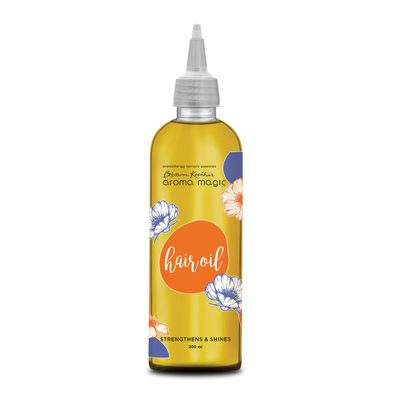 Aroma Magic Hair Oil with Bhringraj and Argan Oil | Strengthens Roots, Reduces Split Ends, Improves Hair Quality | Nourishing Oil for Hair Growth & Scalp Health | 6.76 Fl Oz (200ml)