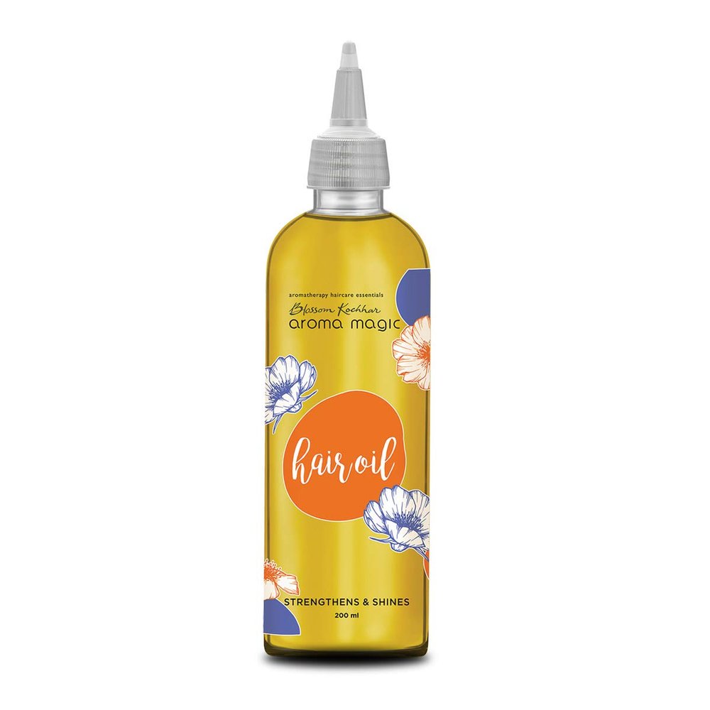 Aroma Magic Hair Oil with Bhringraj and Argan Oil | Strengthens Roots, Reduces Split Ends, Improves Hair Quality | Nourishing Oil for Hair Growth & Scalp Health | 6.76 Fl Oz (200ml)