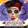 Floral Day of the Dead Sugar Skull Temporary Face Tattoo Kit view 1