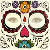 Floral Day of the Dead Sugar Skull Temporary Face Tattoo Kit view 3