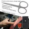 3 Swords Germany - brand quality STAINLESS STEEL INOX STRAIGHT CUTICLE SCISSORS (1 PIECE) with case for manicure pedicure - nail care by 3 Swords - Made in Germany view 4