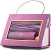 La-tweez Pro Illuminating Tweezers & Mirrored Carry Case with Diamond Dust Tips, Pink Ombre, 0.5 pound view 1
