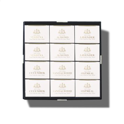 Caswell-Massey Natural Bar Soap Gift Set - Centuries Collection 4 Scent - Plant-Based Formula with Essential Oils - Made in USA - Moisturizing Triple-Milled Body Soap Bars for Men & Women, 12 x 5.8 oz