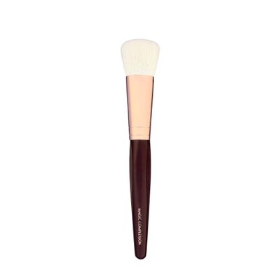 Charlotte Tilbury Magic Complexion Makeup Brush - Flat-Headed Foundation Brush with Synthetic Bristles for a Flawless, Air-Brush Finish - Ideal for Buffing Cream or Liquid Formulas