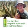 Seven Minerals, Travel Size Organic Aloe Vera Gel from freshly cut 100% Pure Aloe - 2 Fl Oz - HighestQuality, Texas grown, Vegan, Unscented - For Face, Skin, Hair, Sunburn relief (2 Fl Oz) view 4