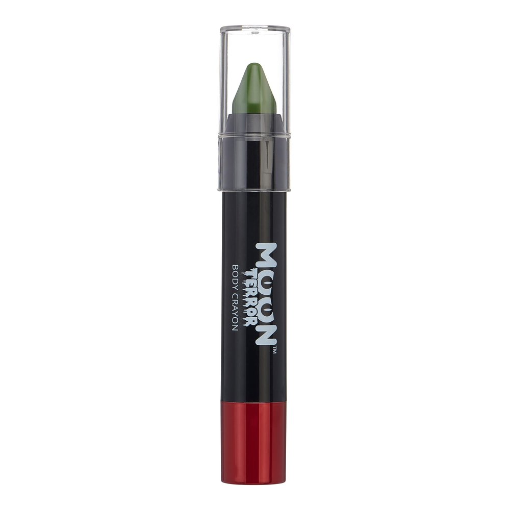 Halloween Face Paint Stick Body Crayon by Moon Terror, SFX Make up - Zombie Green - Special Effects Make up - 0.12oz