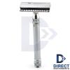 Double Edge Safety Razor Chrome Clean-Shave Classic Shaving Men Grooming Kit + Blades view 2