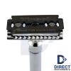Double Edge Safety Razor Chrome Clean-Shave Classic Shaving Men Grooming Kit + Blades view 3