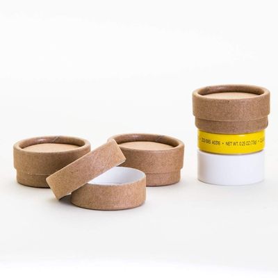 0.30 OZ / 10 mL Kraft Paperboard Lip Balm/Salve/Cosmetic/Lotion Jars x25
