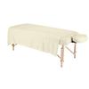 600 Thread Count 100% Egyptian Cotton 3-Piece Massage Table Spa Sheet Set (Ivory Solid) view 1