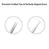 2PCS Japanese Stainless Steel, Eyelash Extension Tweezers, Matt Finish,Black Magnetic Double Tweezers Pouch (RT-15DT10) view 4
