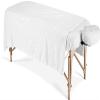 600 Thread Count 100% Egyptian Cotton 3-Piece Massage Table Spa Sheet Set (White Solid) view 1