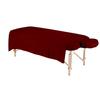 600 Thread Count 100% Egyptian Cotton 3-Piece Massage Table Spa Sheet Set (Burgundy Solid) view 1
