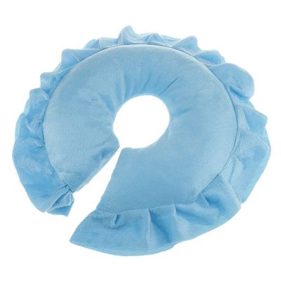 FRECI U Shaped Neck Support Cushion Soft Spa Salon Massage Table Cradle Face Pillow Neck Head Cushion Travel Flight Neck Pad - Sky Blue