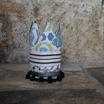 Blue + Green PomPom Bohemian Crown