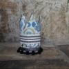 Blue + Green PomPom Bohemian Crown view 1